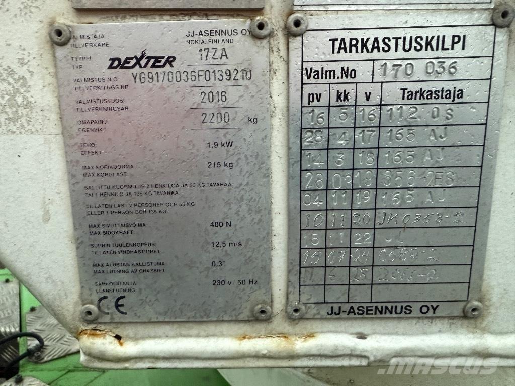 Dexter 17ZA Моторизирани платформи с ремарке