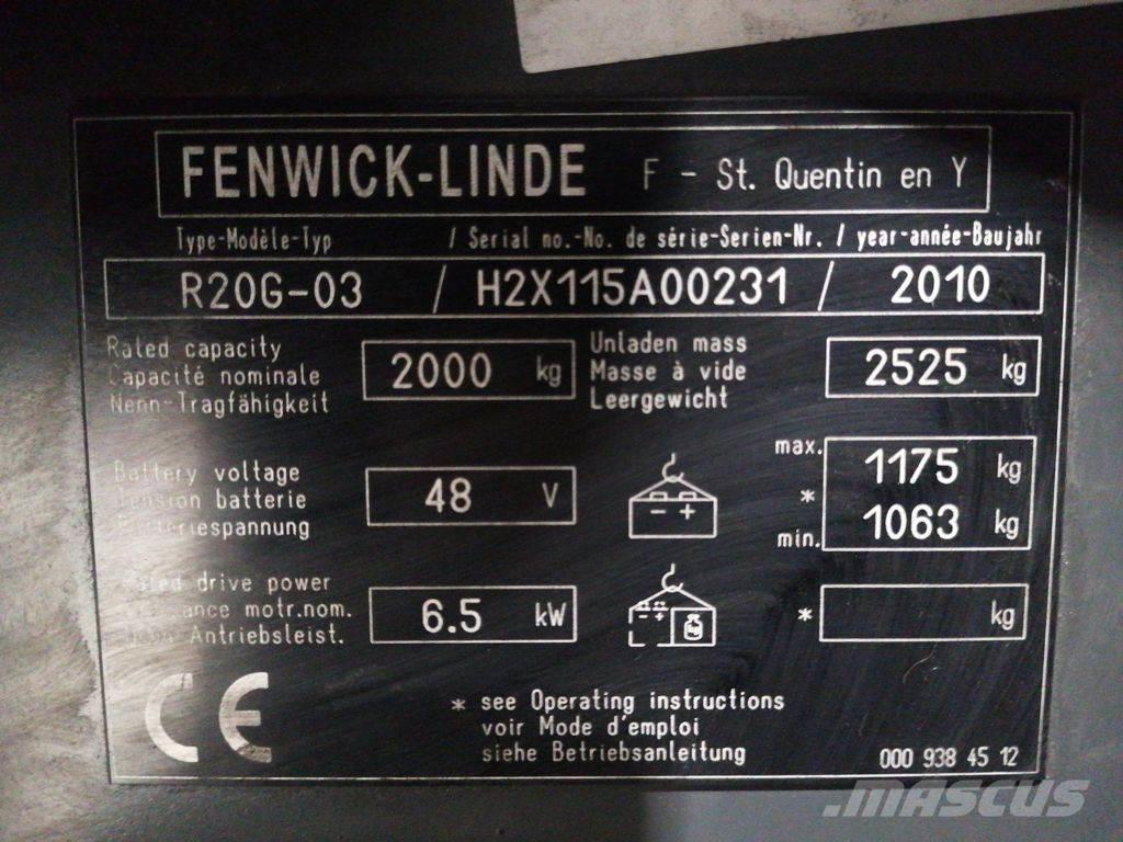 Linde R20G-03 Ретрак/ Високоповдигач с изместване на вилката напред