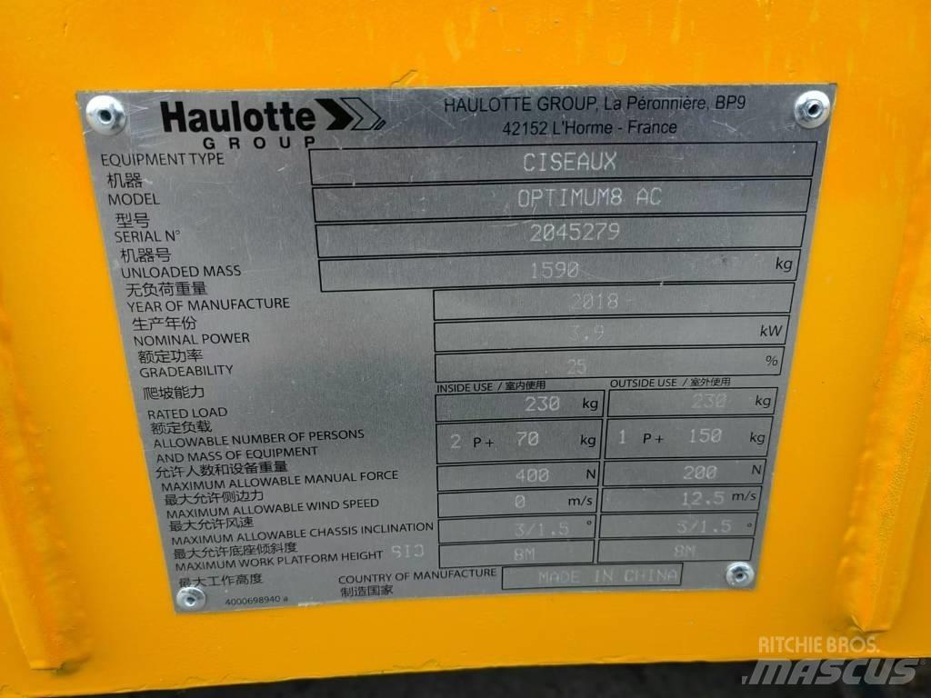 Haulotte OPTIMUM 8 Ножични работни платформи