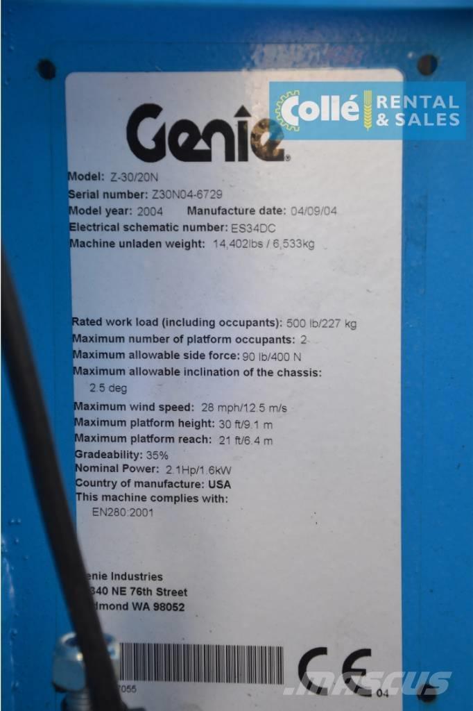Genie Z-30/20N | 2004 Съчленени стрелови подемници