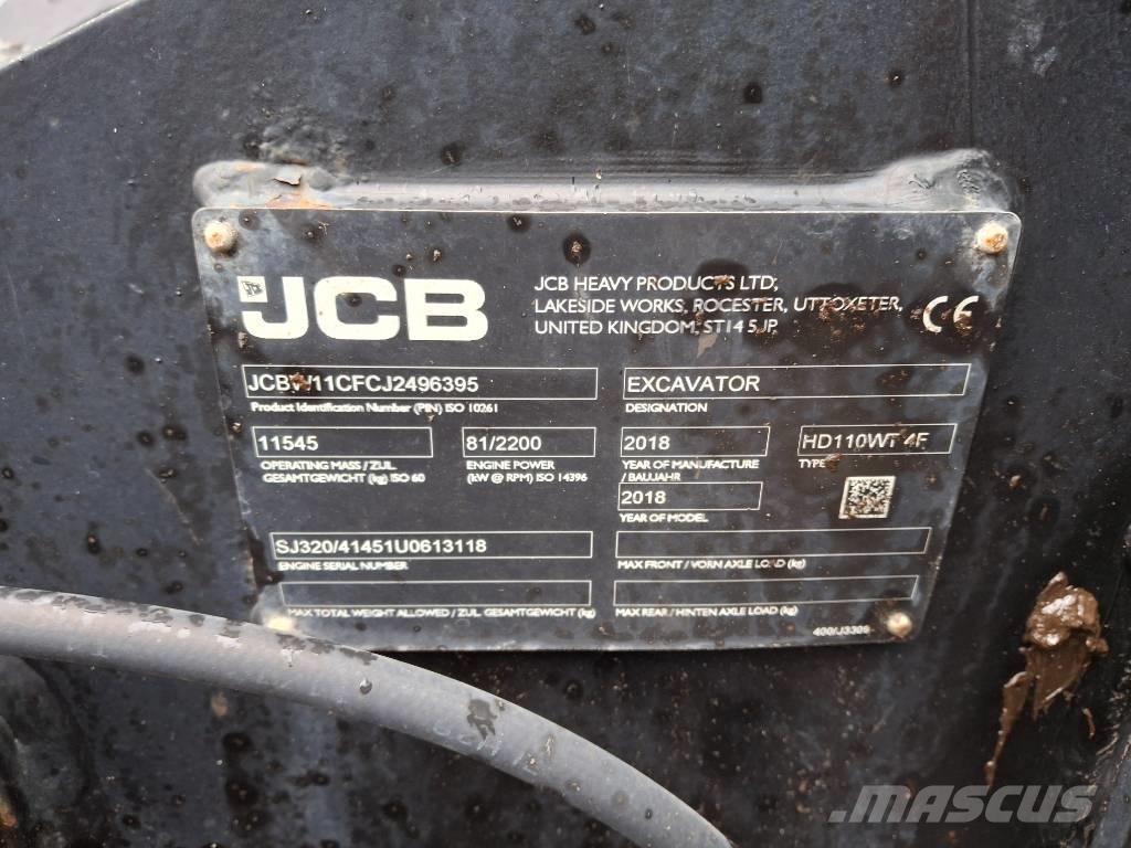 JCB 110 W Hydradig Колесни екскаватори