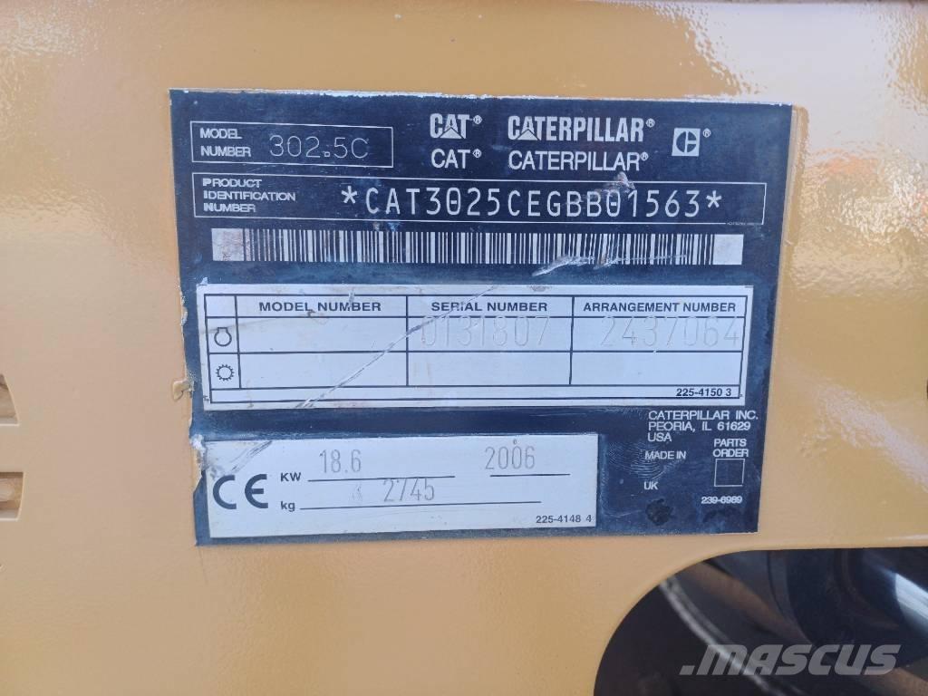 CAT 302.5 Мини екскаватори < 7 т