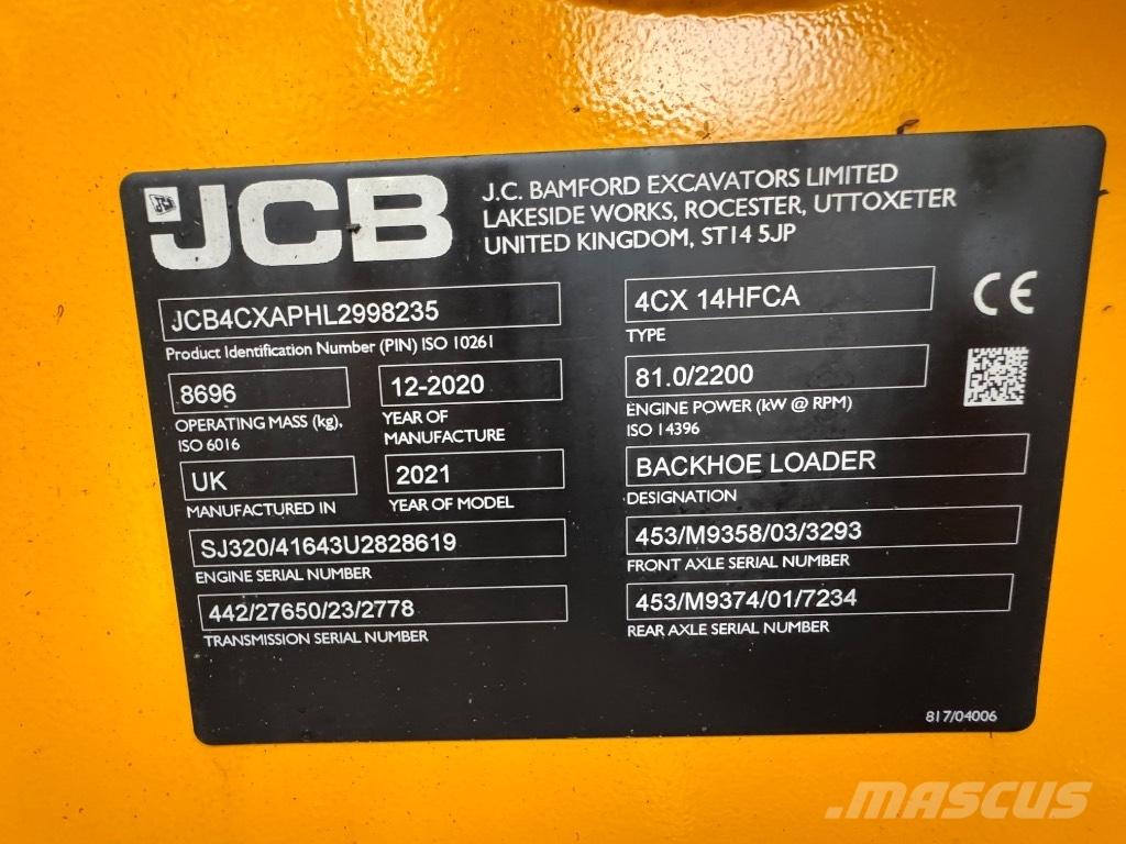 JCB 4 CX 14 Товарач със заден ексватор