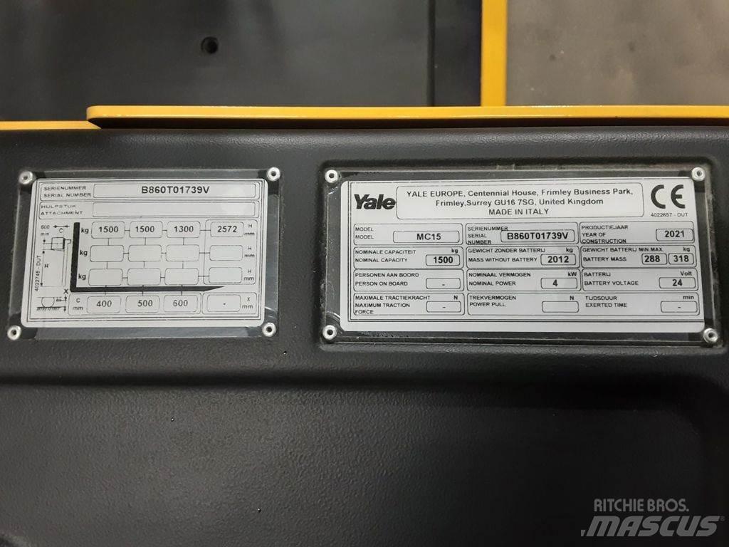 Yale MC15 Ретрак/ Високоповдигач с изместване на вилката напред