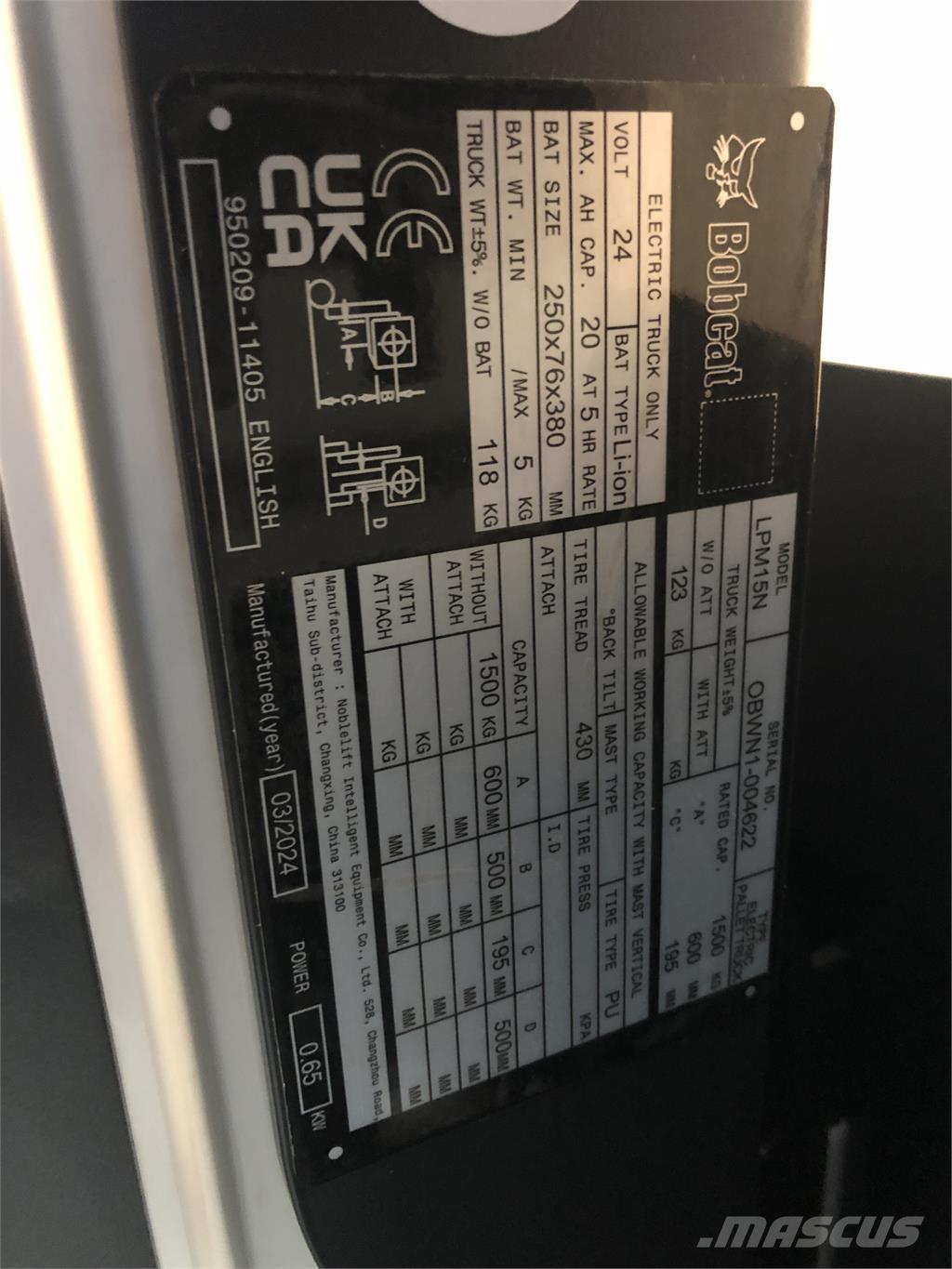 Bobcat LPM15N Колички високоповдигачи с теглич