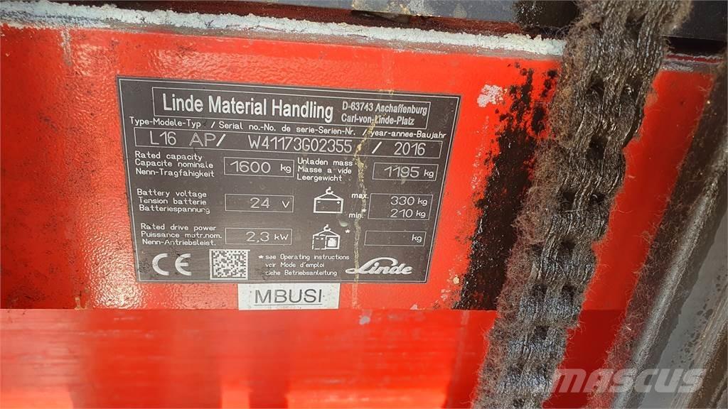 Linde L16AP Колички високоповдигачи с теглич