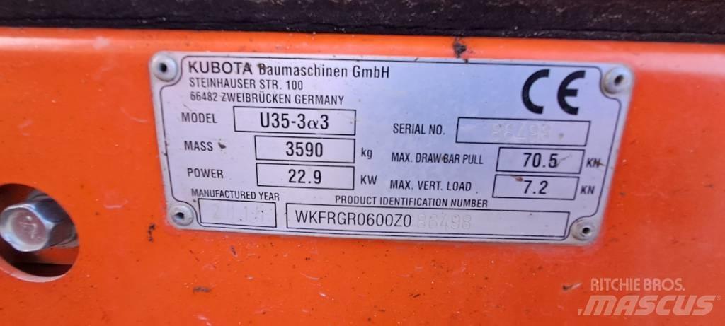 Kubota U35-3A3 Мини екскаватори < 7 т