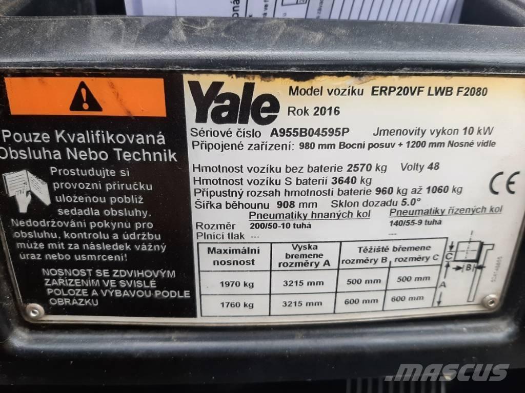 Yale ERP20VF LWB Електрически вилични кари-повдигачи