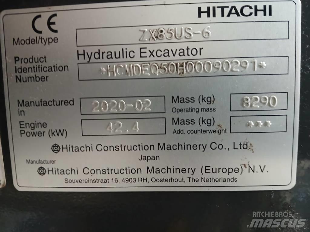 Hitachi ZX 85 US-6 Средни екскаватори 7т - 12т