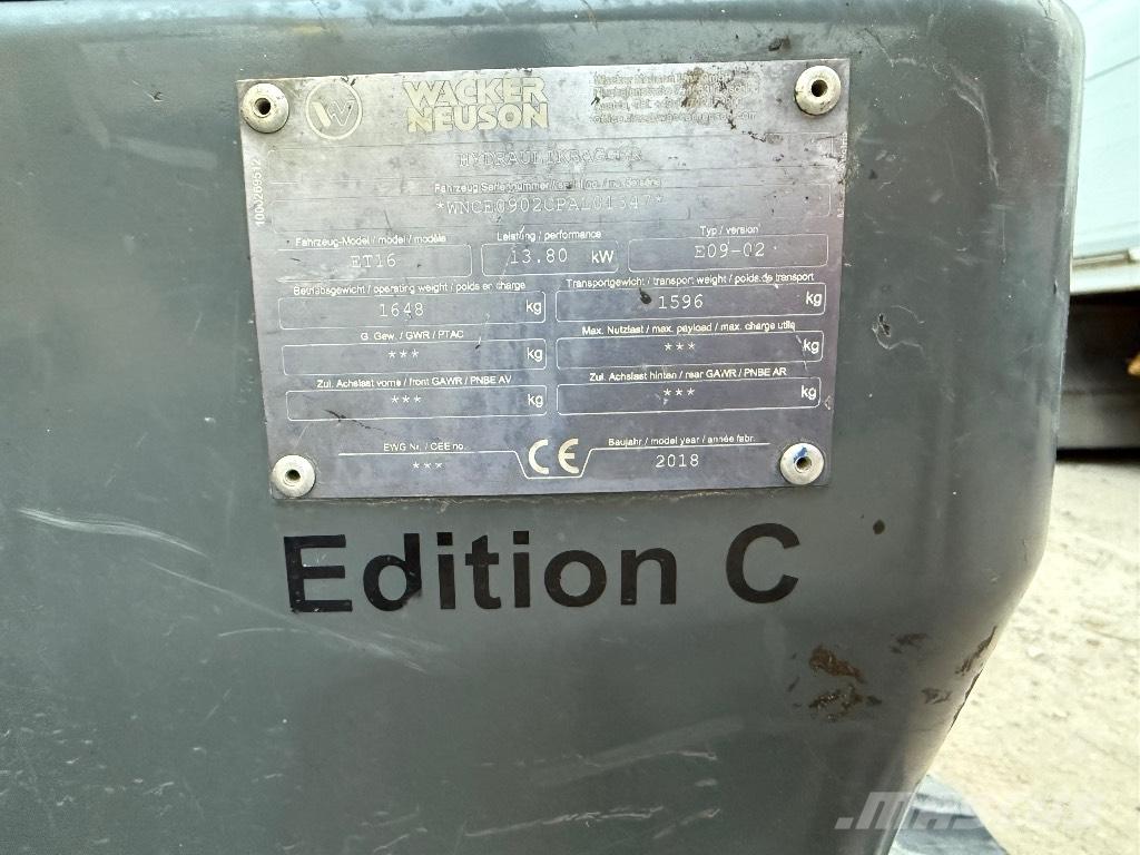 Wacker Neuson ET 16 Мини екскаватори < 7 т