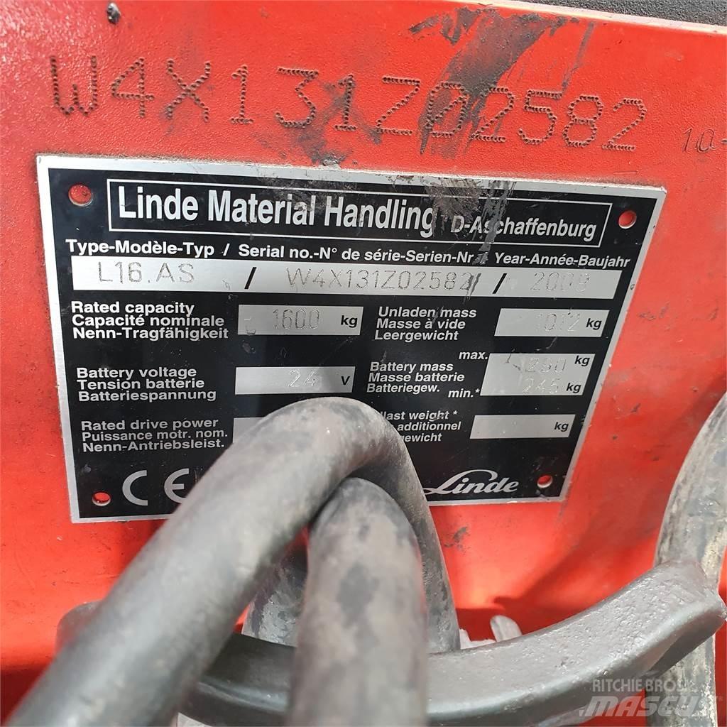 Linde L16AS Колички високоповдигачи с теглич
