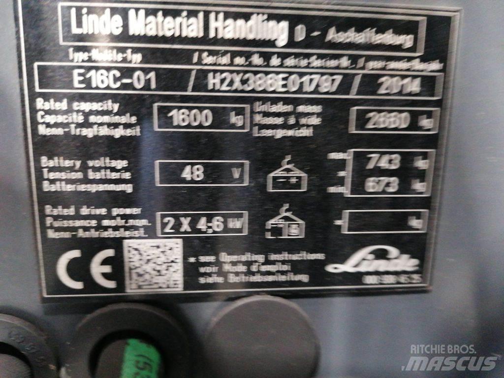 Linde E16C-01 Електрически вилични кари-повдигачи