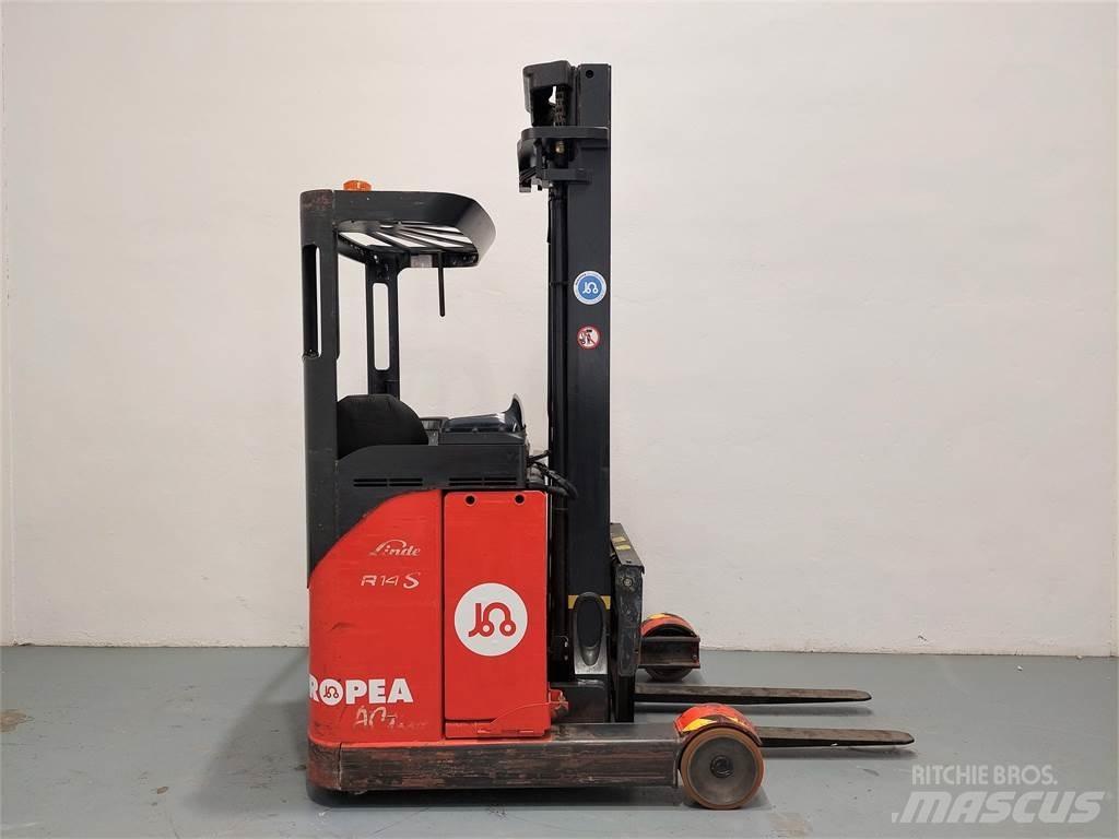 Linde R14S Ретрак/ Високоповдигач с изместване на вилката напред