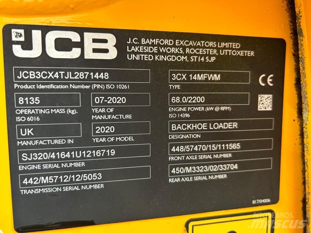 JCB 3CX Air Con Товарач със заден ексватор