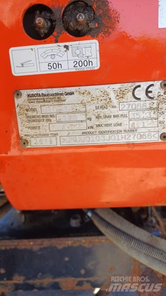 Kubota U10-3 Мини екскаватори < 7 т