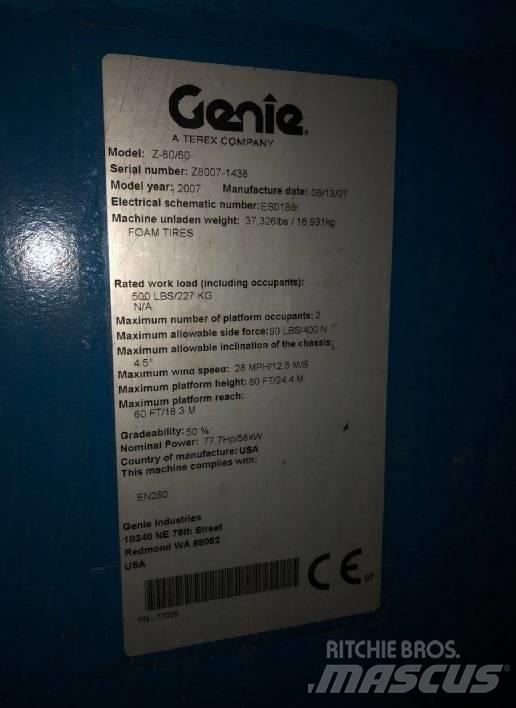 Genie Z 80/60 Съчленени стрелови подемници