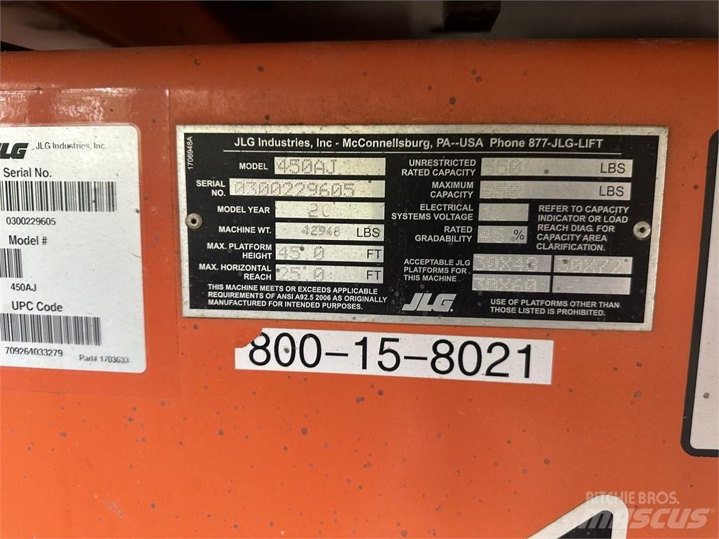 JLG 450 AJ Съчленени стрелови подемници