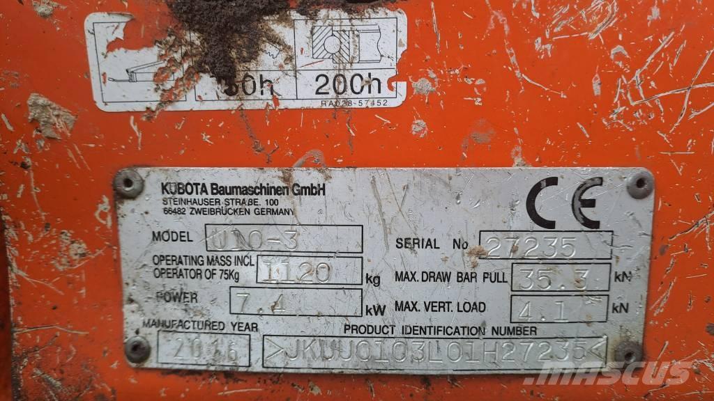 Kubota U 10-3 Мини екскаватори < 7 т
