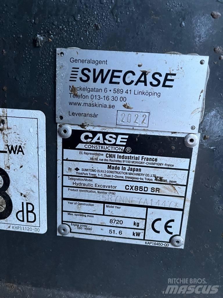 CASE CX 85 D SR Средни екскаватори 7т - 12т
