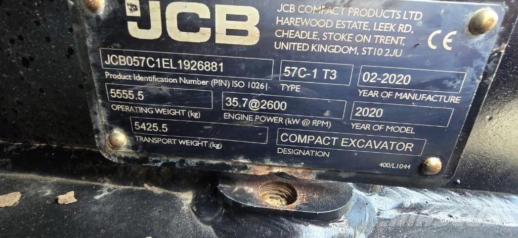 JCB 57 C-1 Мини екскаватори < 7 т