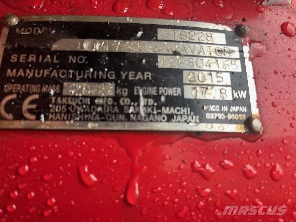 Takeuchi TB 228 Мини екскаватори < 7 т