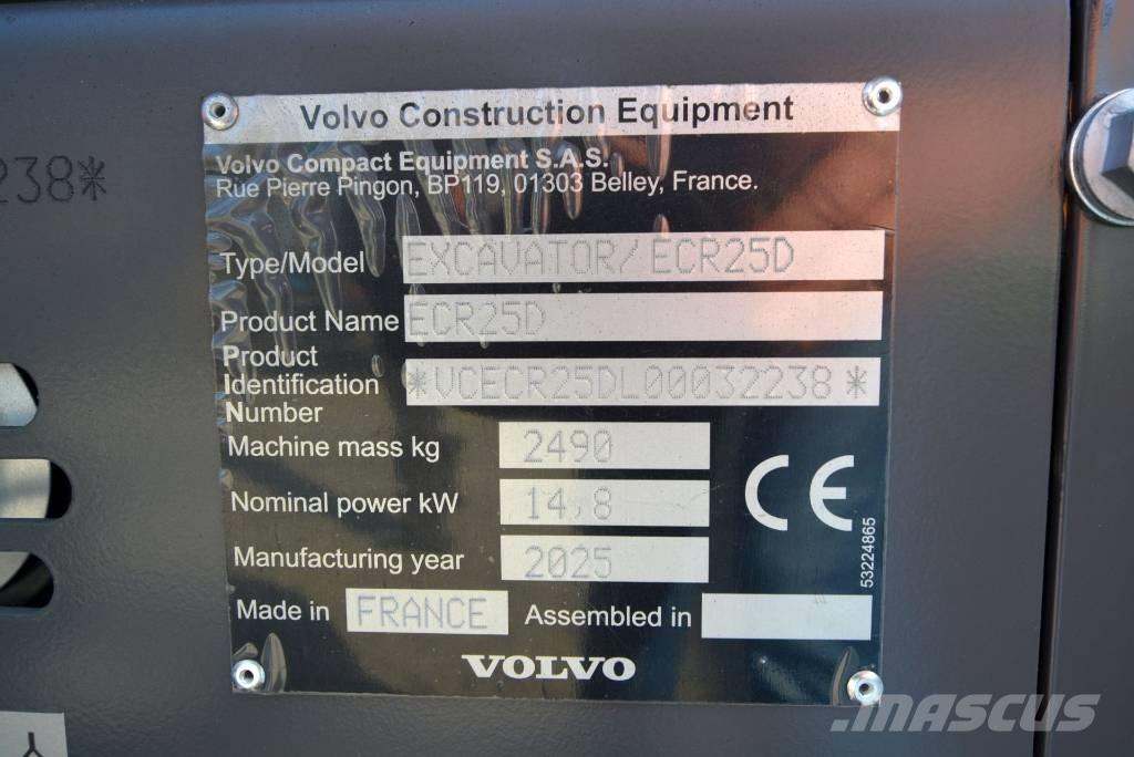Volvo ECR 25 D Мини екскаватори < 7 т
