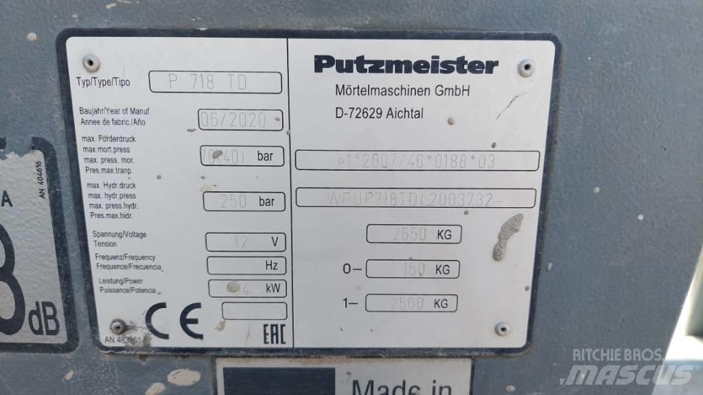 Putzmeister P 718 TD Бетонопомпи
