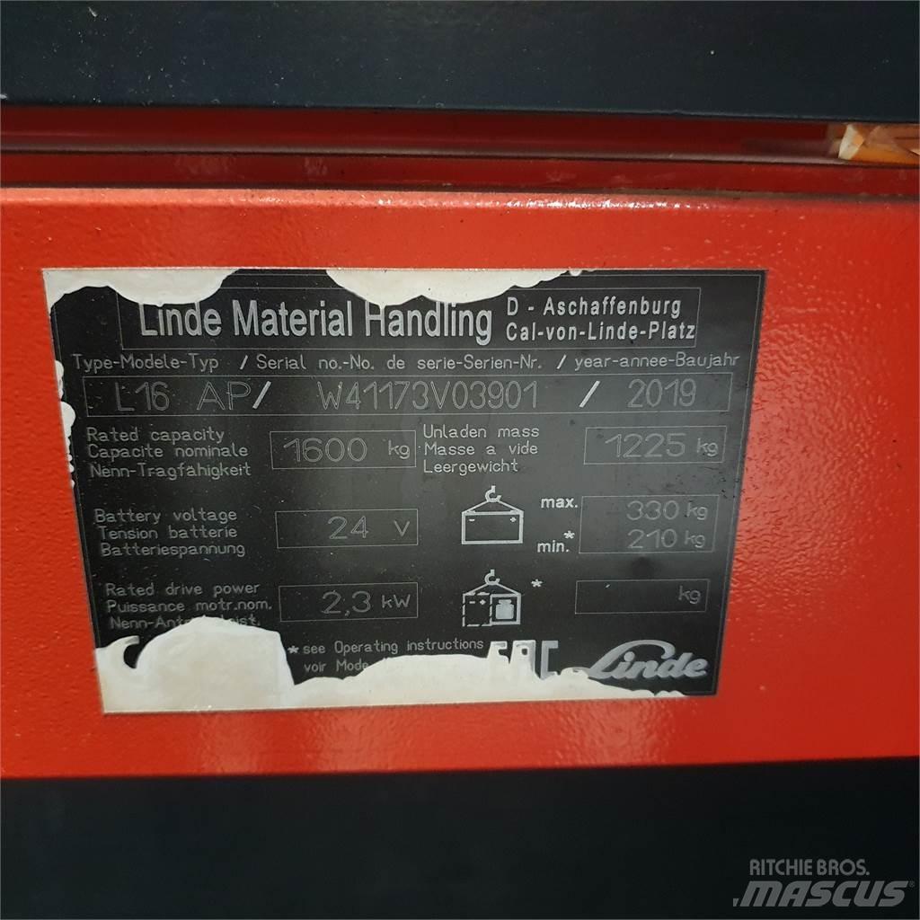 Linde L16APi Колички високоповдигачи с теглич