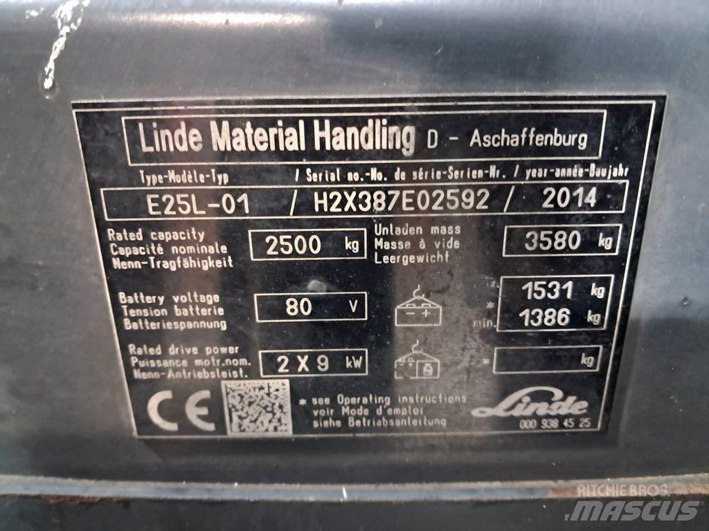Linde E25L-01 Електрически вилични кари-повдигачи