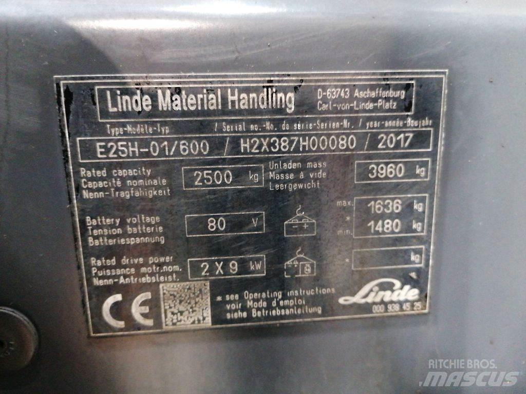 Linde E25H-01/600 Електрически вилични кари-повдигачи