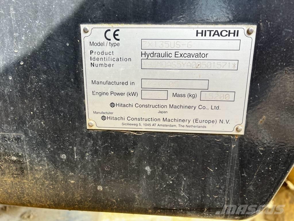 Hitachi ZX135US-6-2P Верижен екскаватор