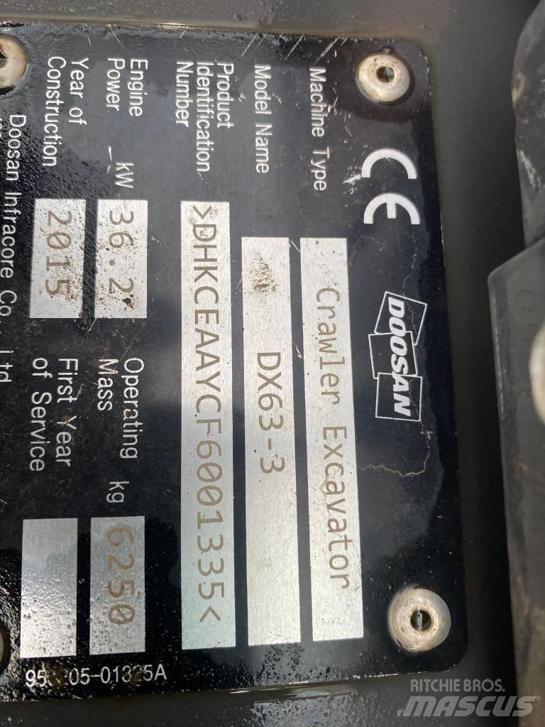 Doosan DX 63-3 Мини екскаватори < 7 т