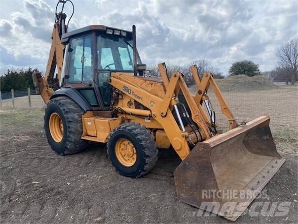 CASE 590SL Товарач със заден ексватор