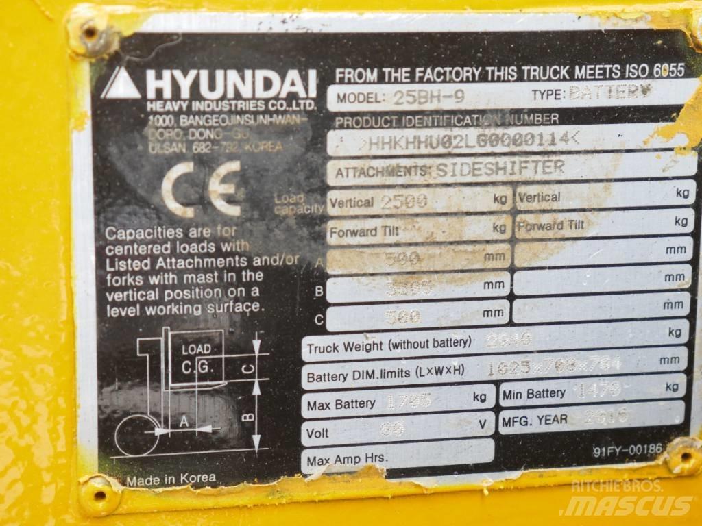 Hyundai 25 BH-9 Електрически вилични кари-повдигачи
