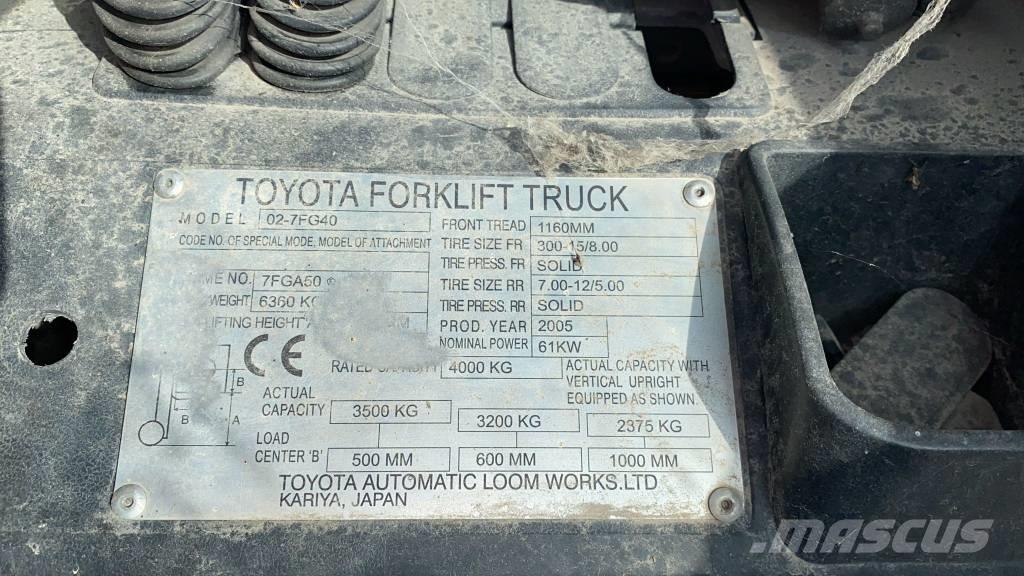 Toyota 02-7 FG 40 Камиони с АГУ