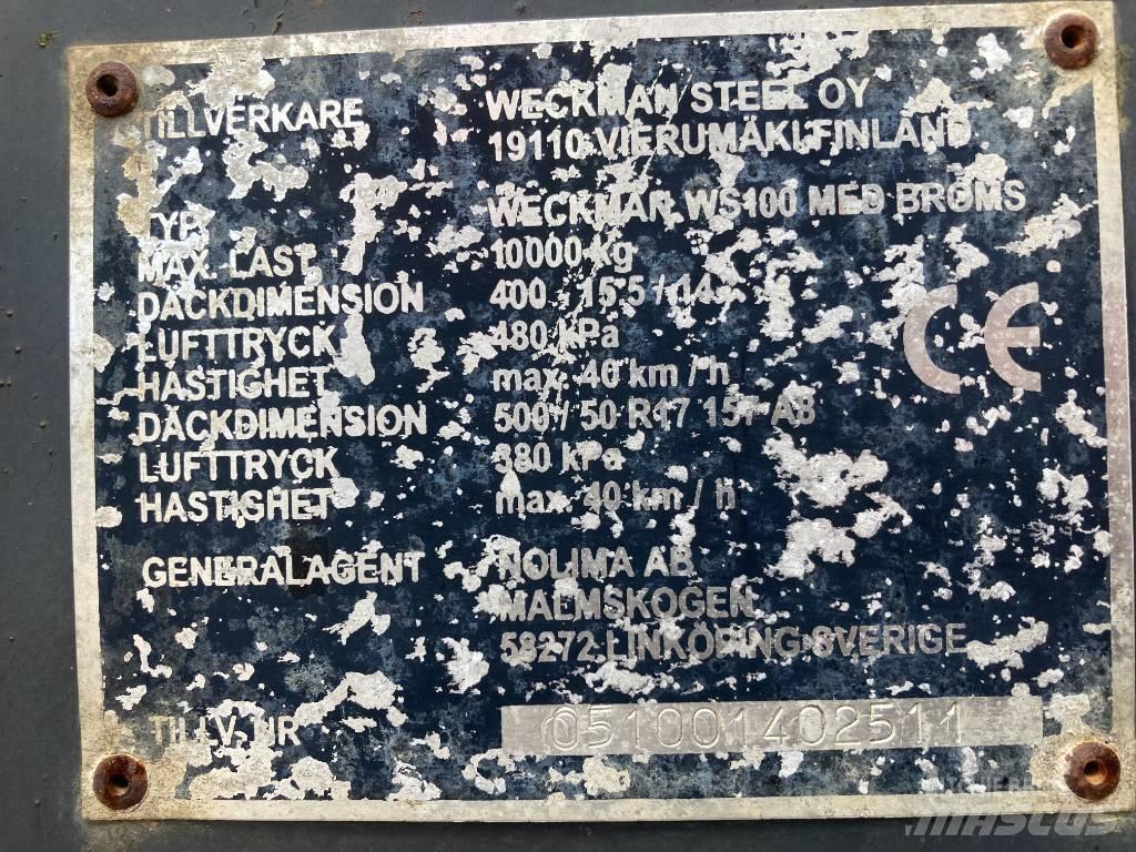 Weckman WS 100 Ремаркета за зърно / силаж
