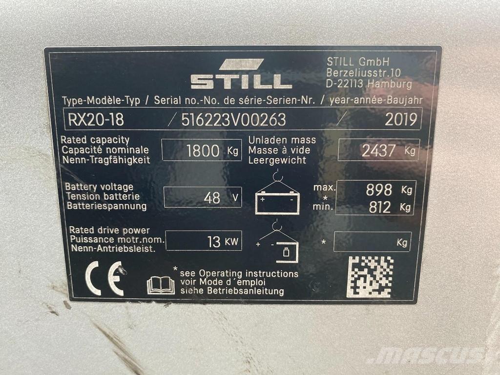 Still RX20-18 Електрически вилични кари-повдигачи