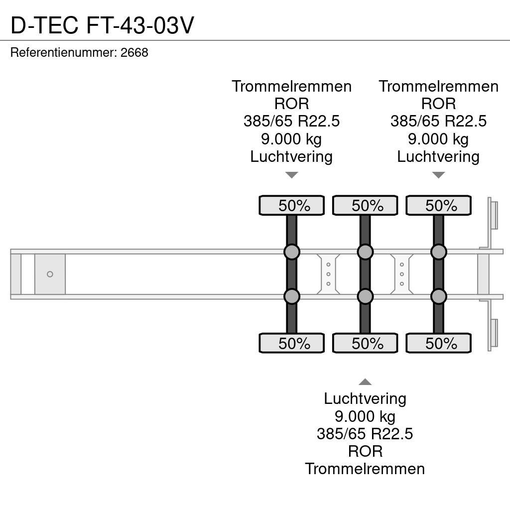 D-tec FT-43-03V Скелетни полуремаркета
