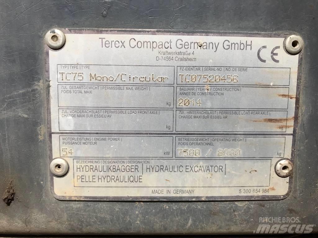 Terex TC 75 Средни екскаватори 7т - 12т
