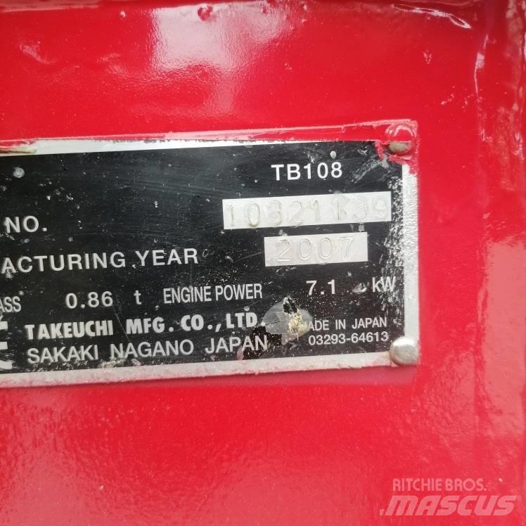 Takeuchi TB108 Мини екскаватори < 7 т