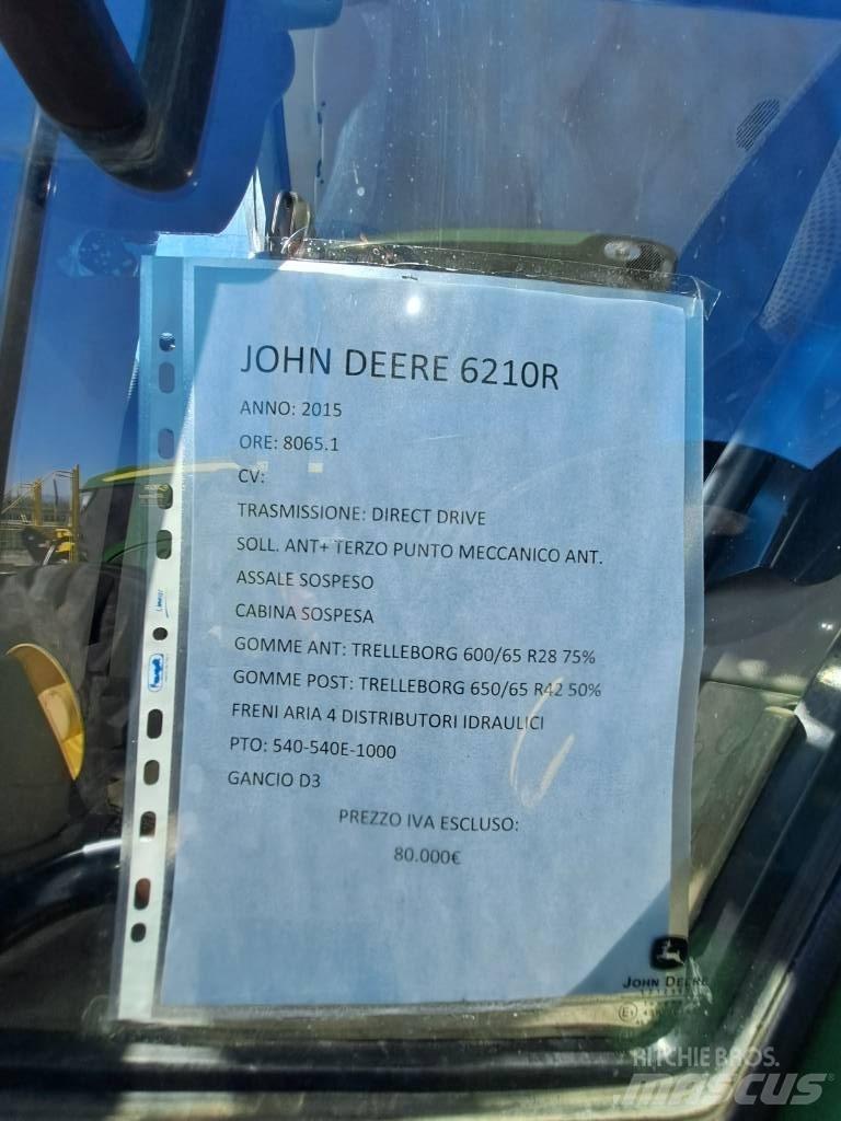 John Deere 6210 R Трактори