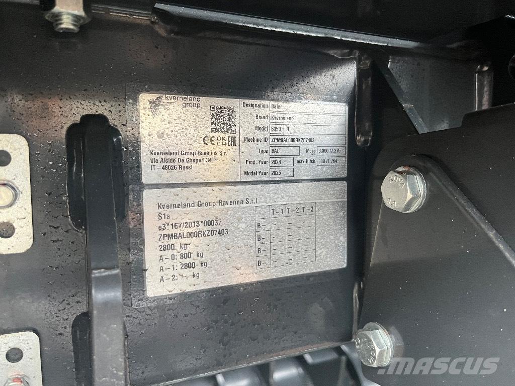 Kverneland 6350R Сламопреси за кръгли бали
