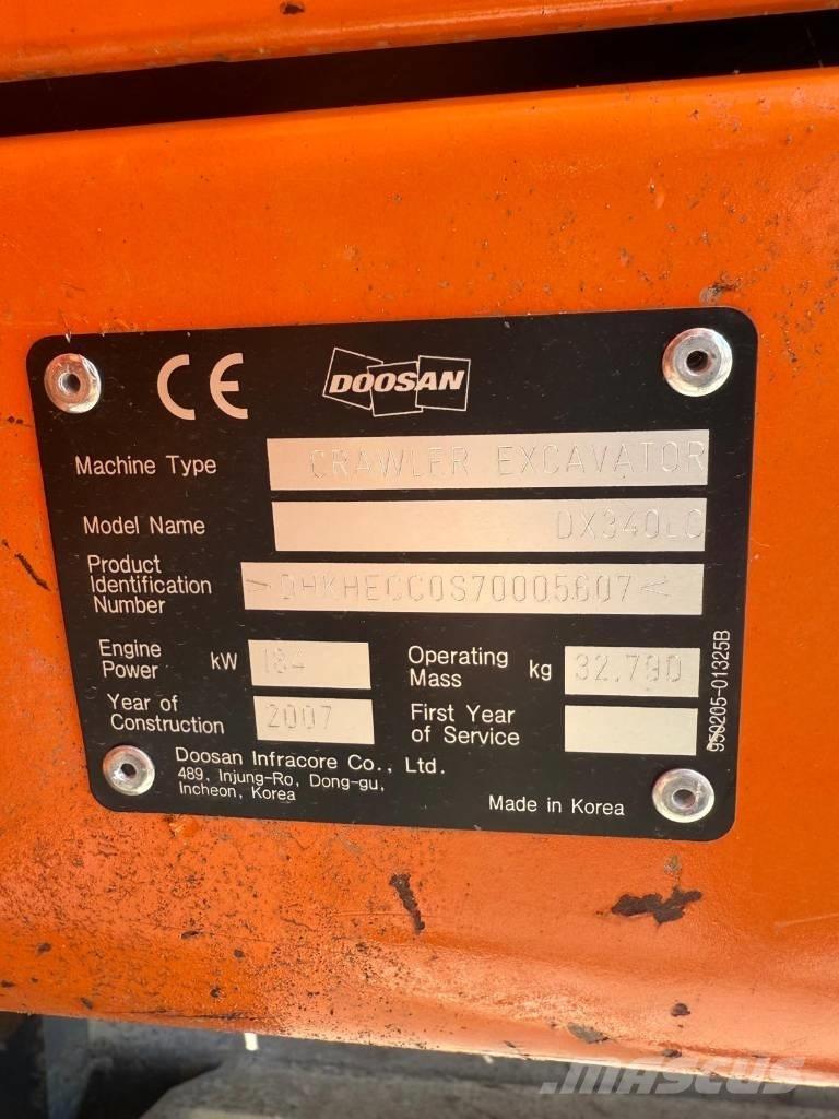 Doosan DX 340 LC Верижен екскаватор