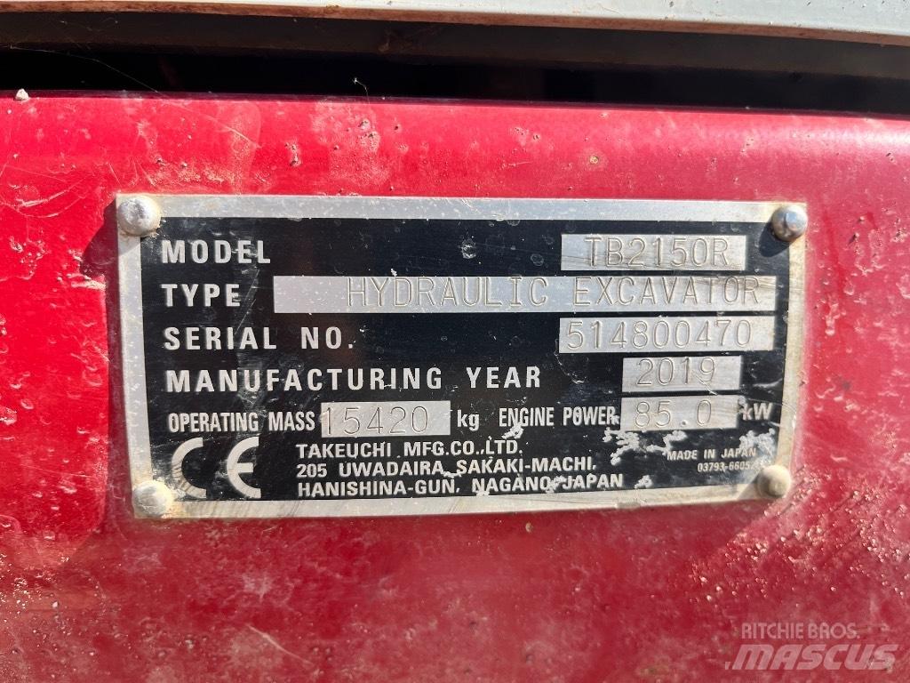Takeuchi TB 2150 R Верижен екскаватор