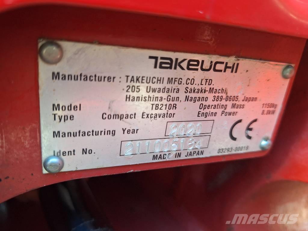 Takeuchi TB 210 R Мини екскаватори < 7 т