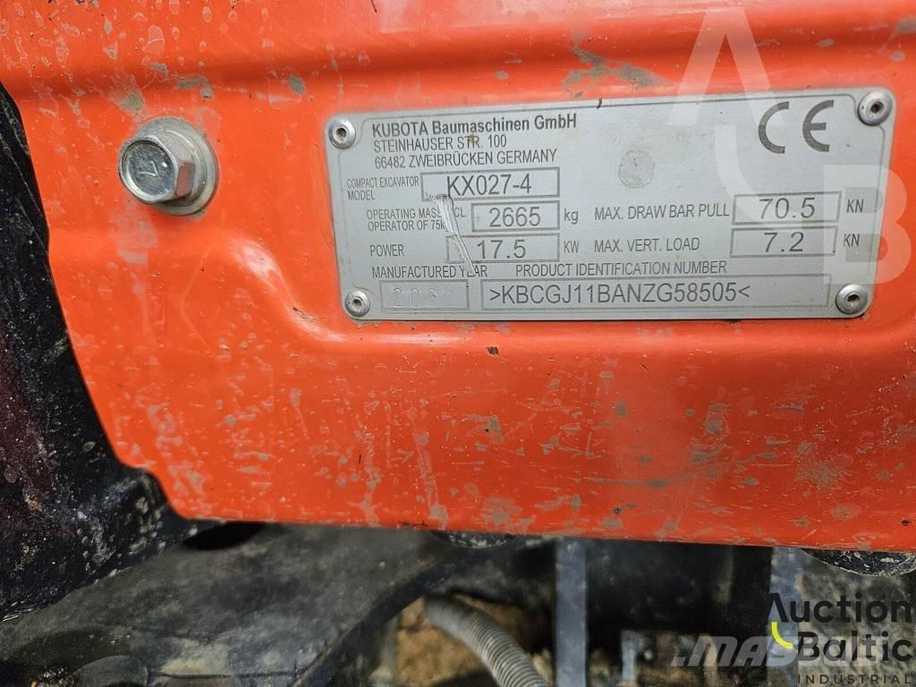 Kubota KX 027-4 Мини екскаватори < 7 т