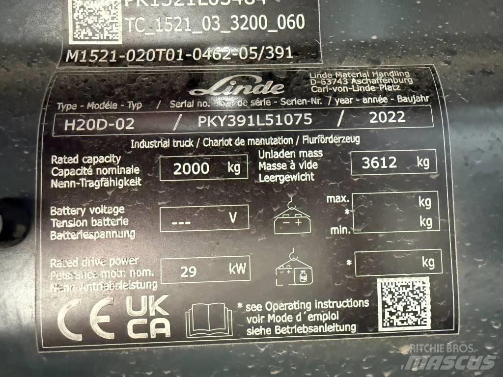 Linde H20D/391-02 Дизелови камиони