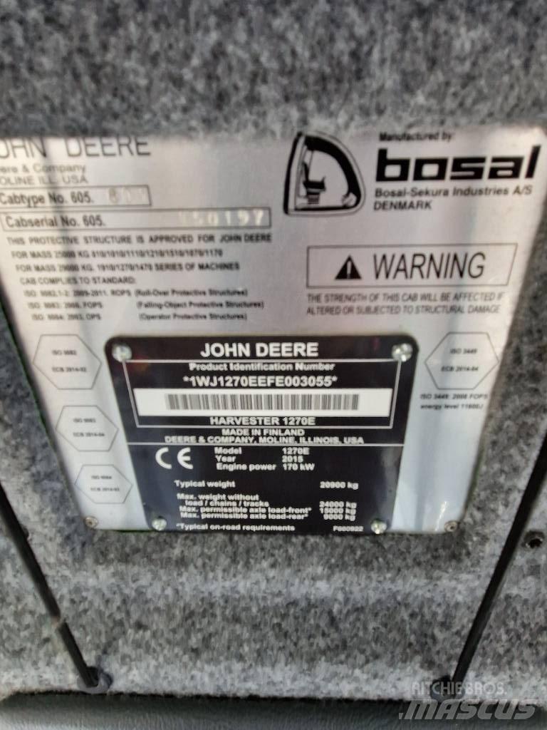 John Deere 1270E Харвестери