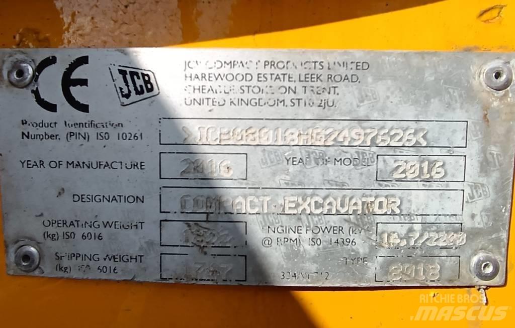 JCB 8018 CTS Мини екскаватори < 7 т