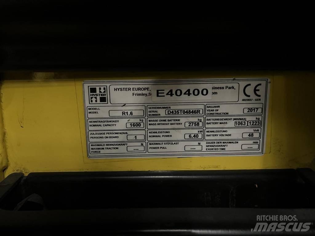Hyster R1.6 Ретрак/ Високоповдигач с изместване на вилката напред